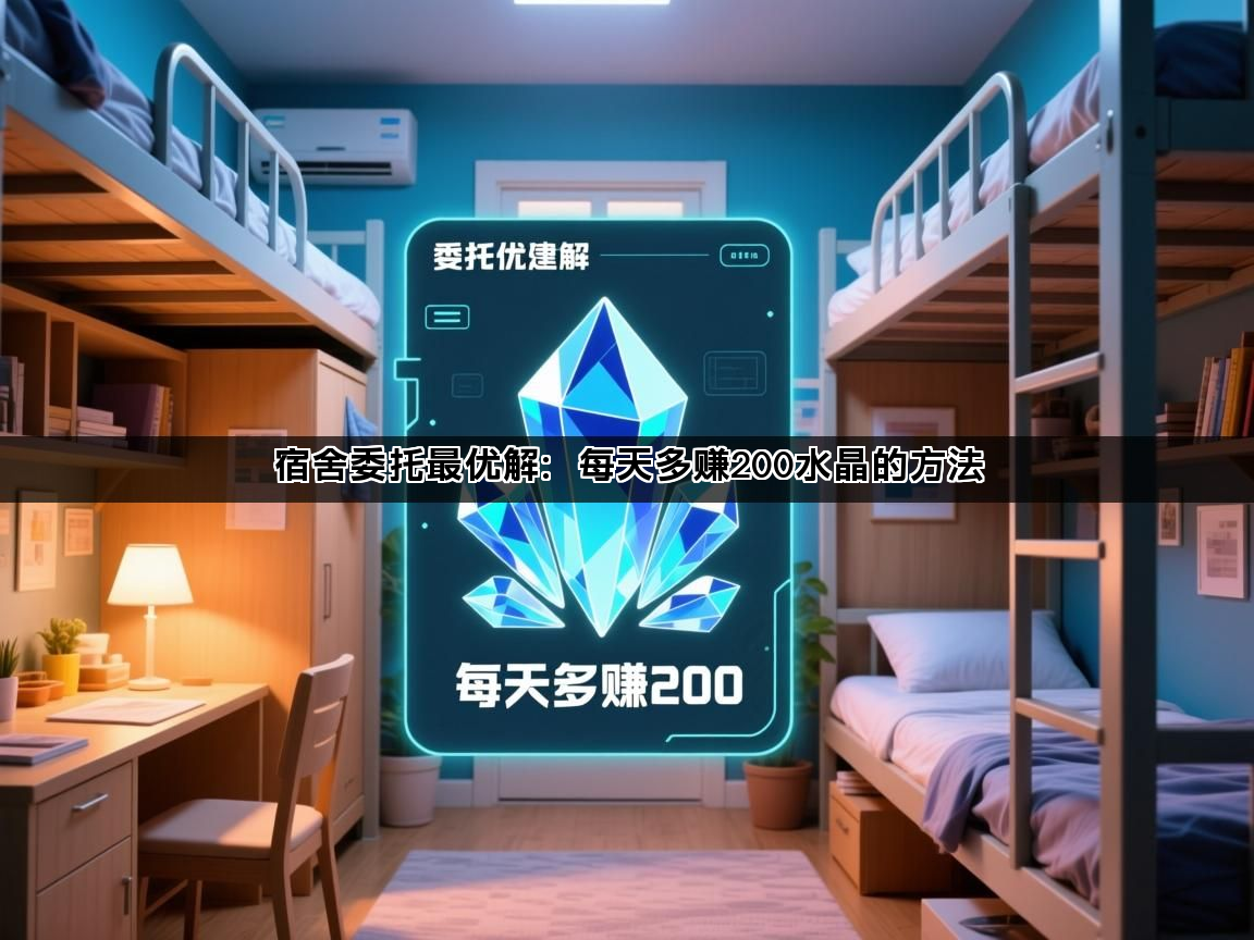 宿舍委托最优解：每天多赚200水晶的方法