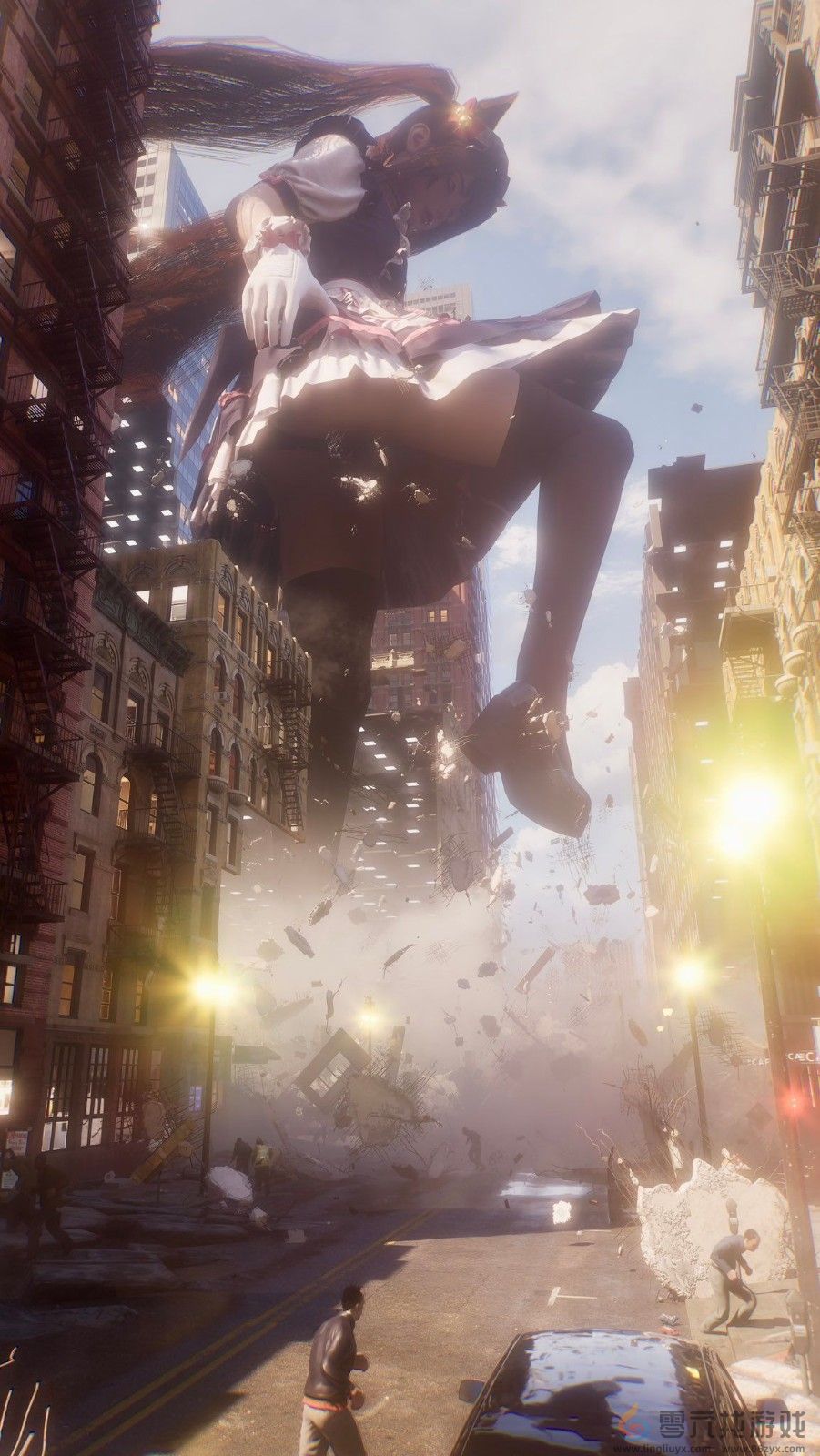 《女巨人游乐场》新截图 巨大美女大肆破坏城市(图4)