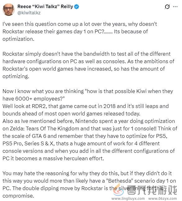 曝《GTA6》首发不登陆PC 是因为优化问题难搞(图2)